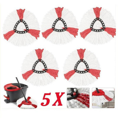  - For Vileda Turbo Microfibre Mop And Bucket Set 5X Refill Mop Head