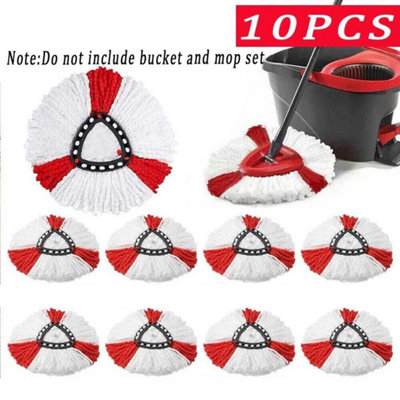  - For Vileda Turbo Microfibre Mop And Bucket Set 10X Refill Mop Head