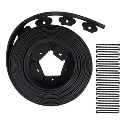  - 10M Lawn Edge Border With 50 Pegs Garden Edging For Paths Drives Flower Grass