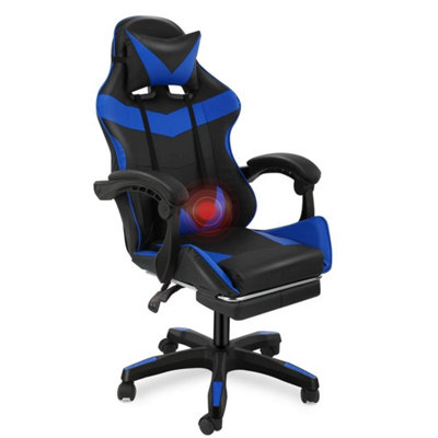  - Ergonomic Gaming Chair Leather Racing Office Swivel Recliner Computer Chair