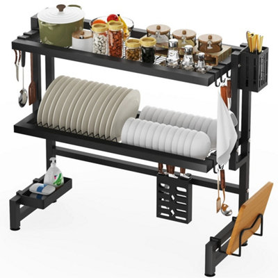 B&Q 2 Tier Over The Sink Dish Drying Rack,adjustable Kitchen