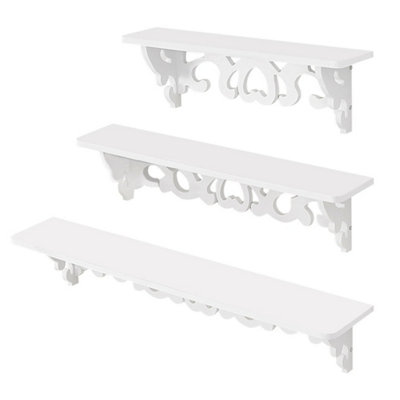  - Set Of 3 Floating Wall Shelves Storage Display Shelf Wall
