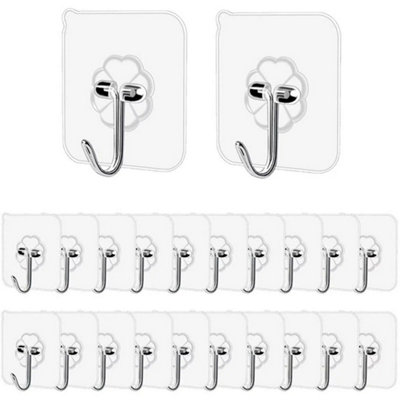  - 10Pc Strong Self Adhesive Hook Sticky Hooks Heavy Duty Wall
