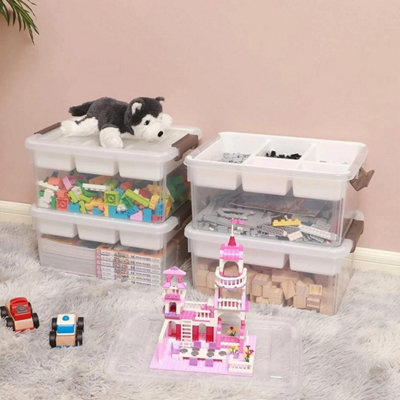  - 16L Craft Organizers And Storage Box With Removable Tray