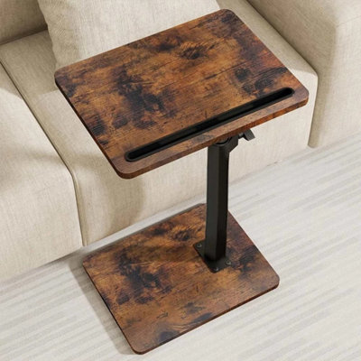  - Height Adjustable 360D Swivel Sofa Table ,c-Shaped Side