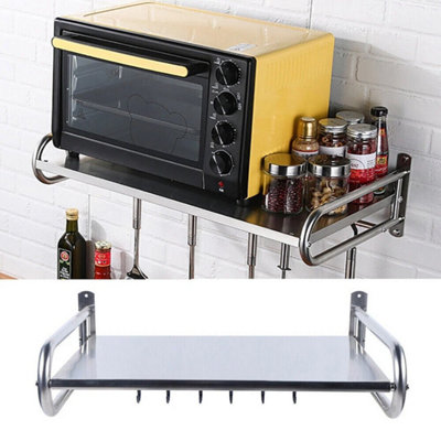  - Wall-Mounted Microwave Oven Rack Stand Kitchen Office Pantry Organizer Shelf