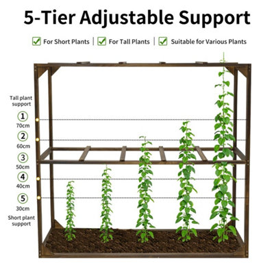  - Vertical Wood Plant Frame Stable Garden Cranberry Growing Rack Tomato Trellis