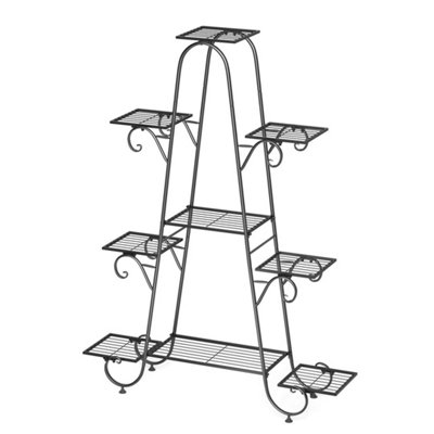  - 6 Tier Rustproof Metal Plant Stand Tall Ladder Flower Pots Display Rack Shelf