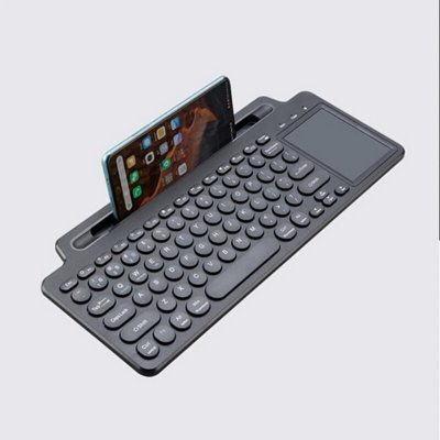  - 2.4Ghz Wireless Bluetooth Keyboard With Touchpad For Android Ios Tablet & Phones