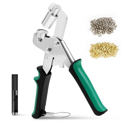  - Eyelet Punch Kit With 300Pcs Metal Grommet Eyelets 10mm Grommet Hole Punch Plier