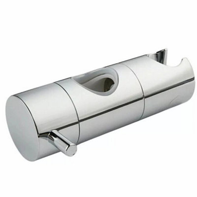  - 19mm Strong Chrome Shower Head Riser Rail Clamp Bracket Holder
