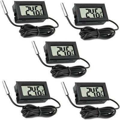  - 5Pcs Lcd Digital Fridge Thermometer Probe Aquarium Fridge Freezer Temperature
