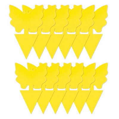  - 40X Dual Side Fly Trap Paper Extra Sticky Fruit Flies Insect Aphids Catcher Bug
