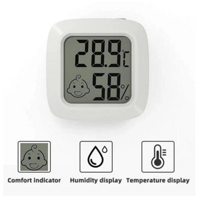 B&Q Magnetic Digital Thermometer Hygrometer Sensor Fahrenheit Celsius Free Switching