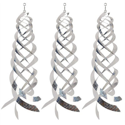  - 3 Packs Bird Deterrent Devices Pigeon Repellent Devices Spiral Reflector Bird Scare Tool
