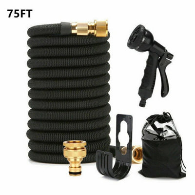  - 75Ft Hose+Spray Gun+Connector+Hanger Heavy Duty Expandable Garden Hose Pipe Spray Gun Flexible Expanding Stretch Pipe