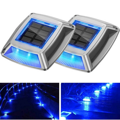  - 2Pcs Led Solar Deck Lights Ip68 Outdoor