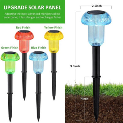  - Pack Of 4 Solar Led Stake Lights For Garden Lawn Deck & Pathway
