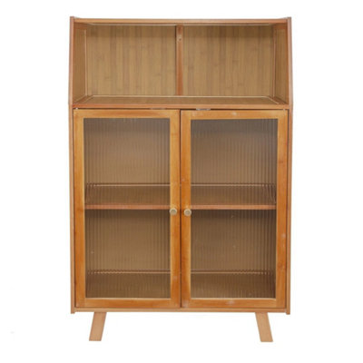  - Kitchen Pantry Sideboard Bamboo Storage Cabinet Standing Storage Shelf
