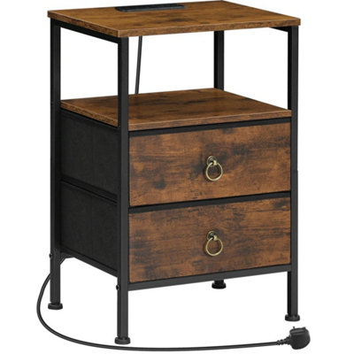  - Bedside Table With Charging Station Side Table End Tables Nightstand