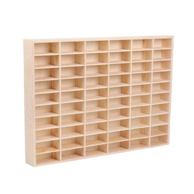  - 60 Grids For Hot Wheels Diecast Car Matchbox 1/64 Wooden Display Storage Rack