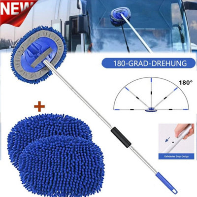  - Telescopic Adjustable Car Wash Mop Brush Kit Long Handle Vehicle Cleaning Tool