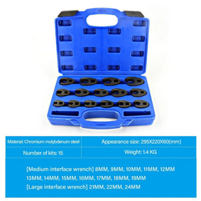  - Crow Foot Spanner Set Metric  Heavy Duty Open End Wrench