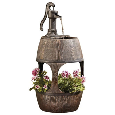  - Mains Powered Barrel Garden Fountain