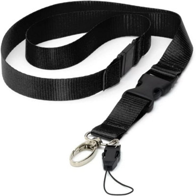  - Lanyards Id Card Holders Breakaway Detachable Neck Strap Card Holder 4Pc Combo Black
