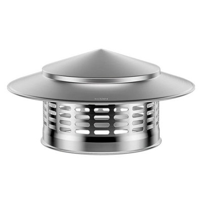  - Stainless Steel Flue Cap  304 Chimney Rain Cover For Stove Pipe Protection Pipe Diameter 200mm