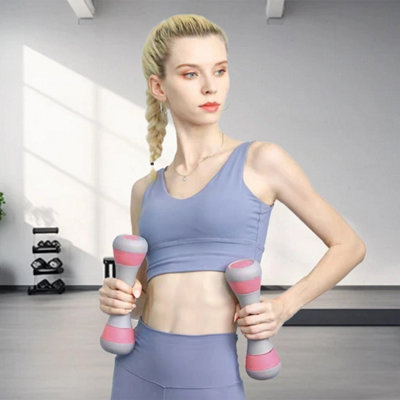  - 2Kg/5Kg Pair Adjustable Dumbbell Set 3-In-1 Weights Dumbbells Set For Women Gym
