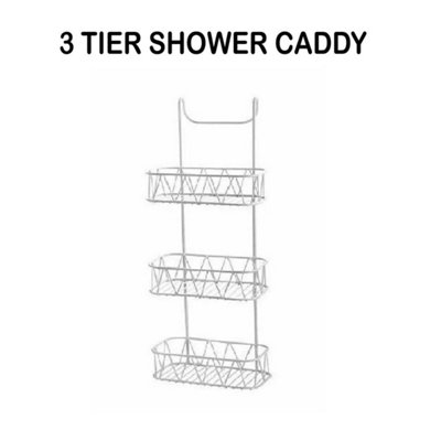  - Heavy Duty 3 Tier Hanging Shower Caddy Rack Shelf Basket Organizer For Bathroom