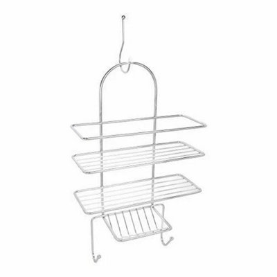 - 3 Tier Chrome Hanging Shower Caddy Bathroom Organizer Hook & Storage Shelves