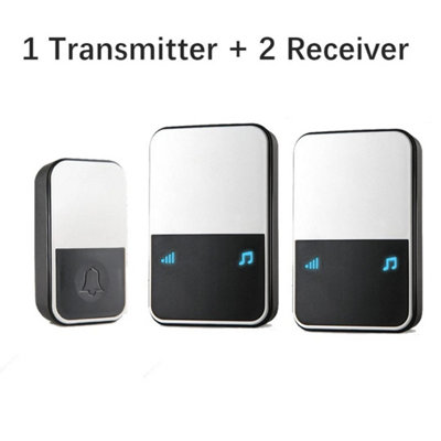  - Home Cordless Doorbell 1 Transmitter + 2 Receiver