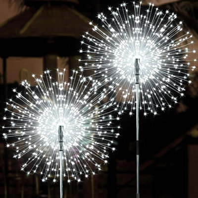  - Solar Lights Outdoor Garden Led Solar Powered  Light Lamp Diy Day Light White 2Pcs