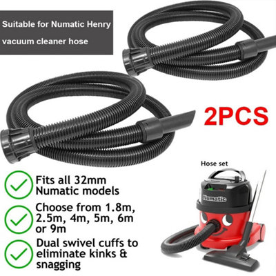  - Extra Long 2.5M Vacuum Cleaner Hoover Nuflex Hose Pipe For Numatic Henry 32mm 2Set