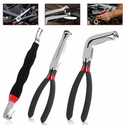 B&Q 3Pcs Electrical Connector Disconnect Pliers For Car Automotive Plug Removal Tool