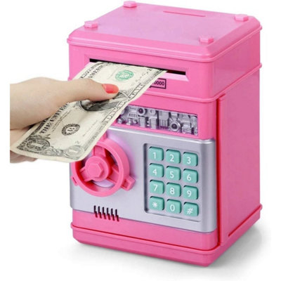 - Piggy Bank Safe Money Box Bank Electronic Password Lock Pink