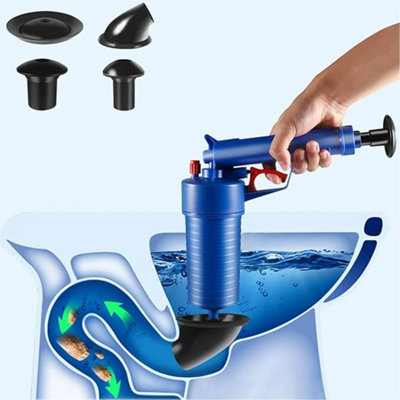  - Drain Blaster Air Pump Sink Plunger Bath Toilet Drain Blockage Remover Unblocker