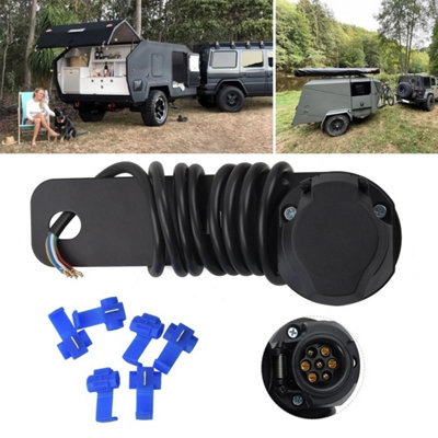  - Universal 7 Pin 12N Single Towing Electrics Towbar Wiring Kit Trailer & Caravan