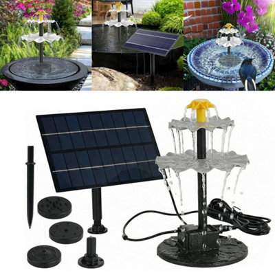  - Solar Fountain Pump Solar Water Fountain Solar Bird Bath Fountain With 6 Nozzles