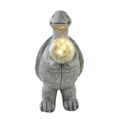  - Garden Ornament Solar Power Decorative Tortoise Turtle Gazing Ball Light Up Lamp
