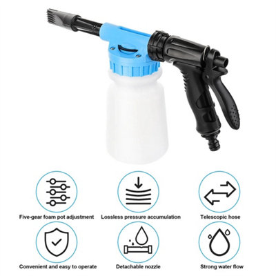 Snow Foam Car Wash Spray Gun Lance Uses Hose Pipe Sprayer 1000Ml Bottle from B&Q