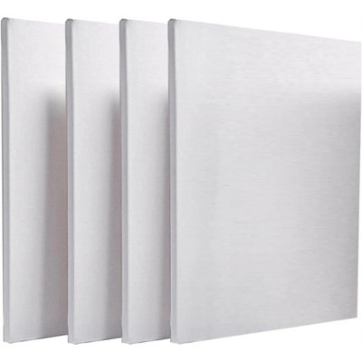 Pack Of 4 Blank Artist Canvas Art Board Plain Painting Stretched Framed 40X30Cm from B&Q