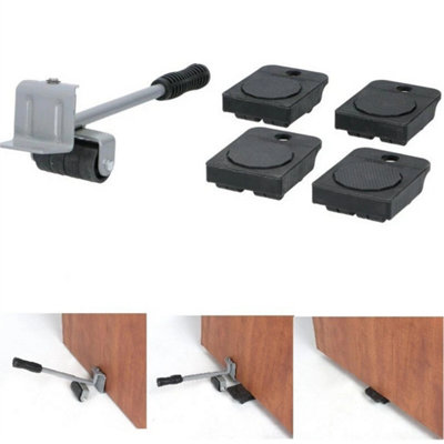5Pcs Furniture Lifter Movers Roller Wheels Lifting Moving Slider Tool 150Kg from B&Q