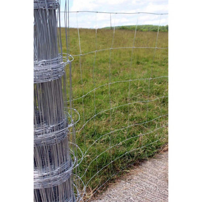 Stock Fencing L8/80/15 Sheep Pig Livestock Fence 50M Long 80Cm High Galvanised from B&Q