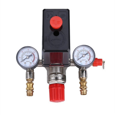 230V Pressure Switch Air Valve Manifold Compressor Control Regulator Gauges from B&Q