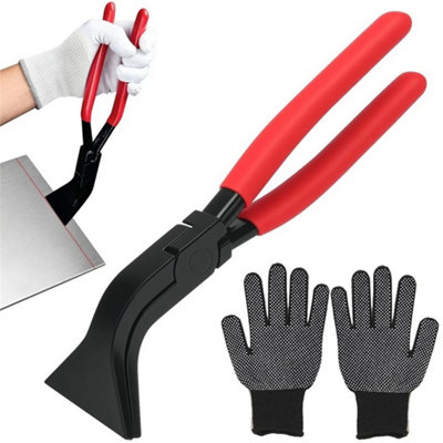 Sheet Metal Bending Pliers Elbow Straight Handle Hand Seamer Crimping Tool New from B&Q