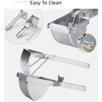Heavy Duty Steel Potato Ricer Puree Masher Juicer Vegetable Fruit Press Maker from B&Q