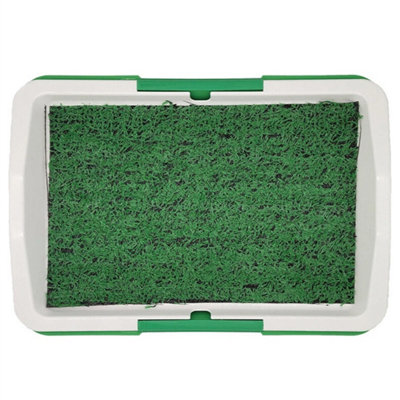 Pet Dog Toilet Mat Indoor Restroom Training Grass Potty Pad Loo Tray Large Puppy from B&Q